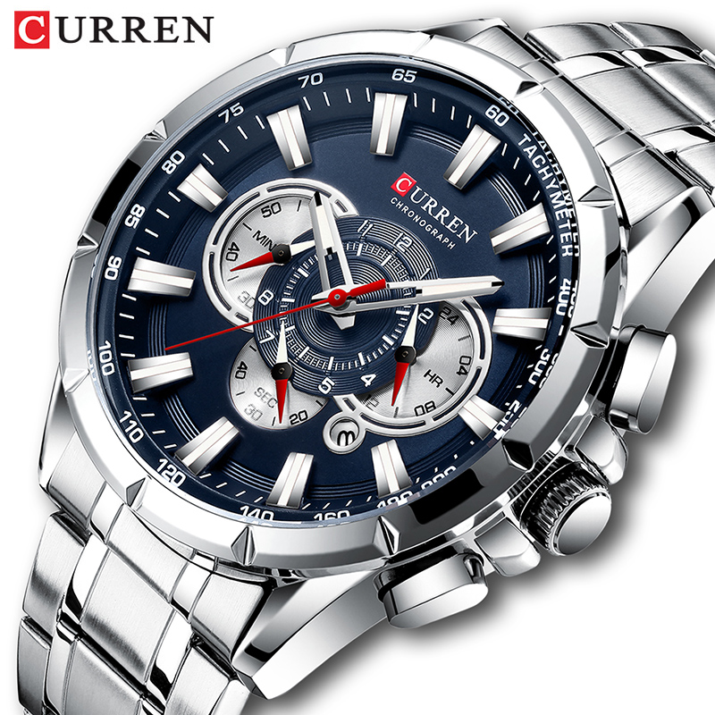 Luxury Watch Affordable - CURREN Wrist Watch Men Waterproof Chronograph