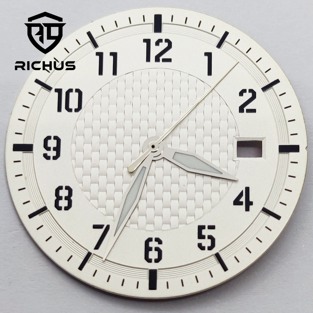 Luxury Watch Face - RICHUS 34mm Black Sterile Watch Dial