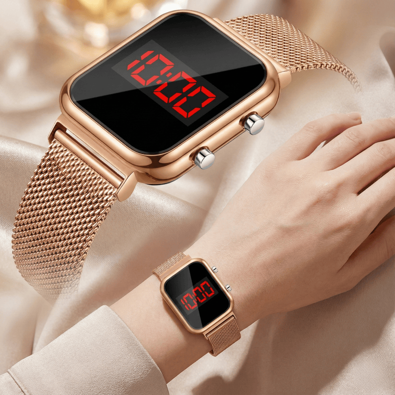 Luxury Watch Market - Fashion Magnetic Buckle Rectangle LED Digital