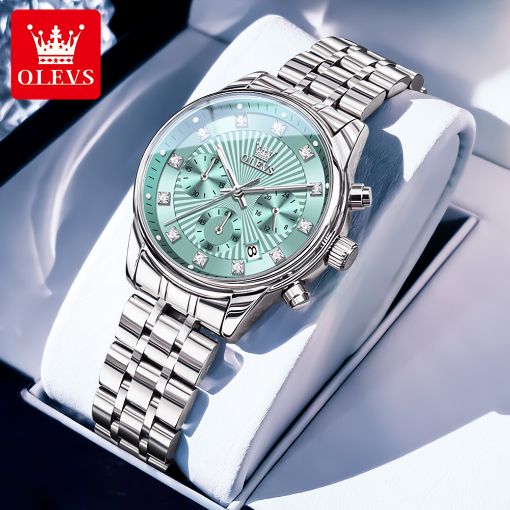 Luxury Watch With Green Dial - OLEVS Womens Watches Fashion Ladies Quartz