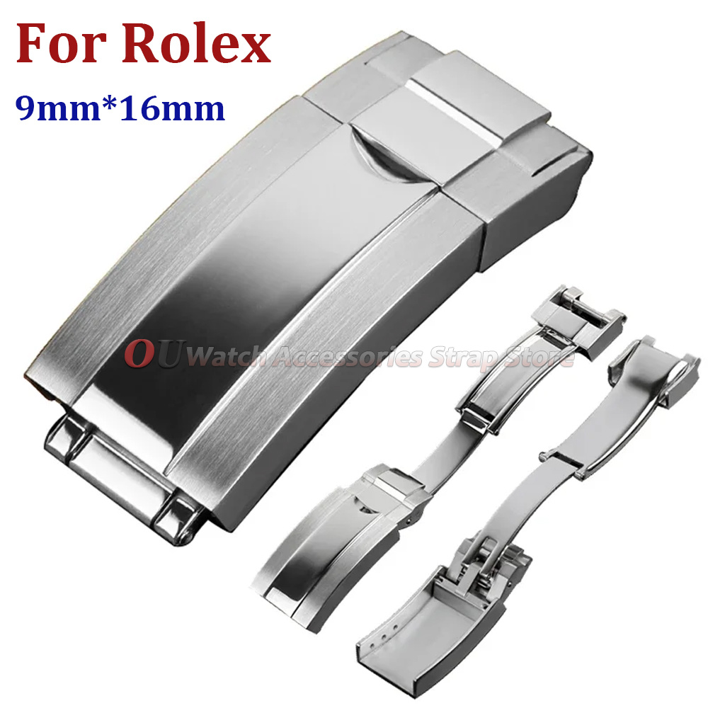Luxury Watch Face - 9mmx16mm Stainless Steel Deployment Clasp for