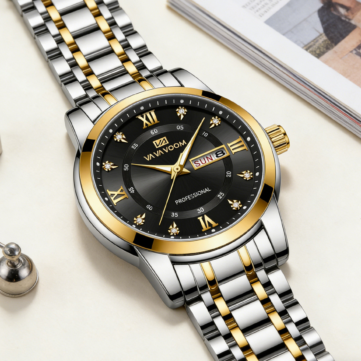 Luxury Rhinestone Gold Ring St - Luxury Watch With Green Dial ulasan dan harga