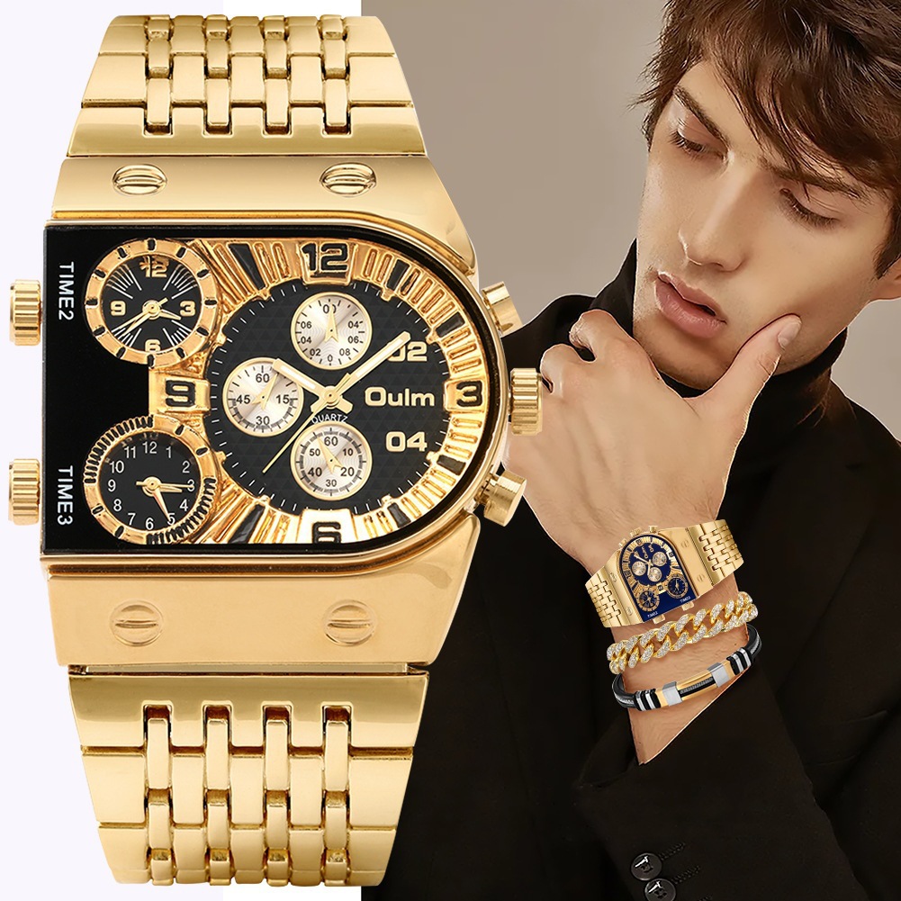 Men's luxury rectangular gold  - Luxury Watch Face ulasan dan harga