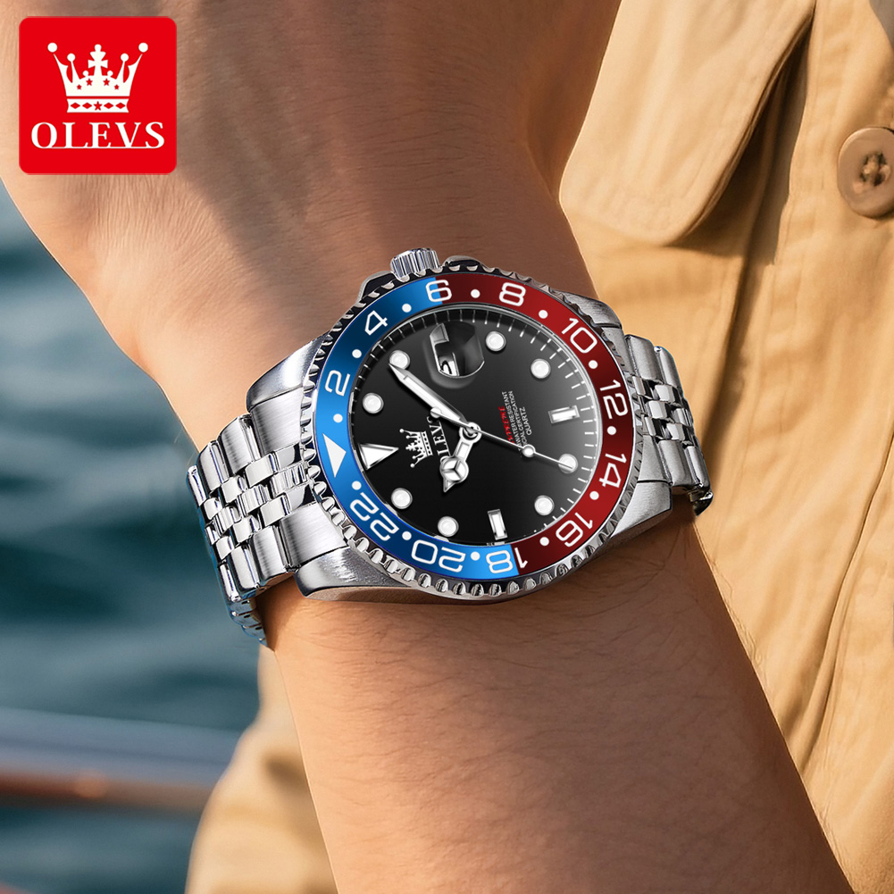 OLEVS 5657 Original Brand Men' - Luxury Watch Business ulasan dan harga