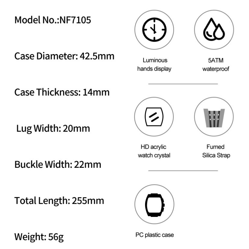 NAVIFORCE Man's Watch 5ATM Wat - Luxury Watch Strap ulasan dan harga