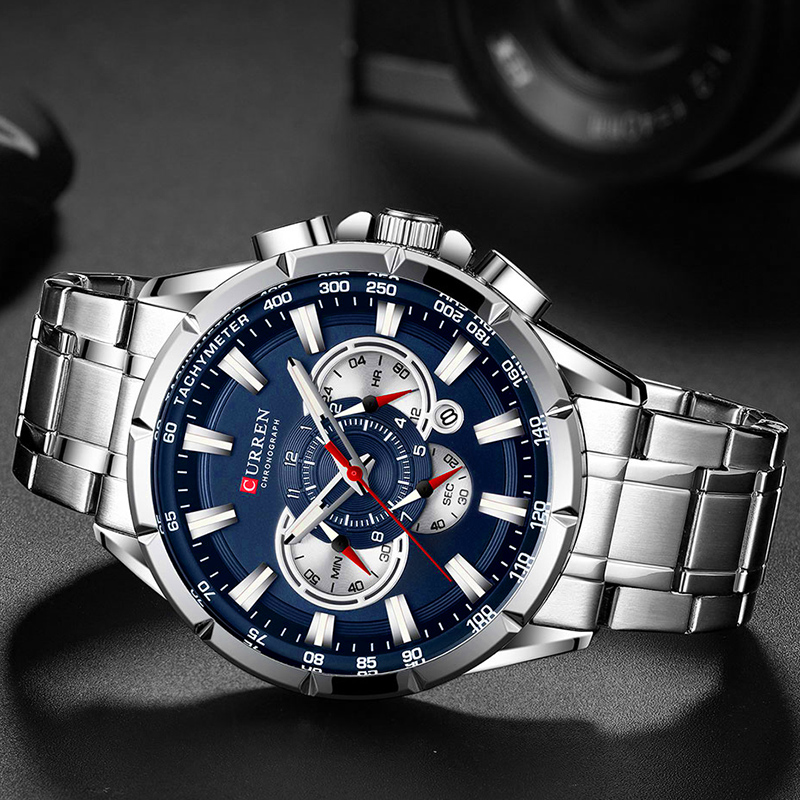 CURREN Wrist Watch Men Waterpr - Luxury Watch Affordable ulasan dan harga