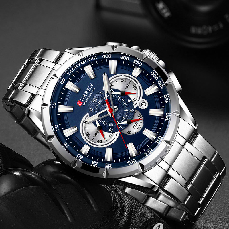 CURREN Wrist Watch Men Waterpr - Luxury Watch Affordable ulasan dan harga