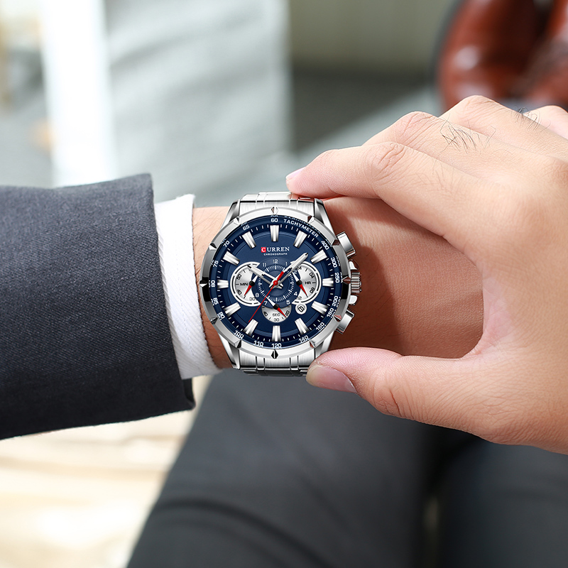 CURREN Wrist Watch Men Waterpr - Luxury Watch Affordable ulasan dan harga
