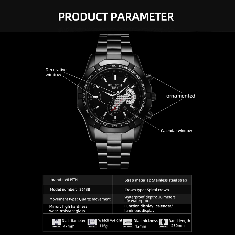 Luxury Brand Man Watch Waterpr - Luxury Watch Affordable ulasan dan harga