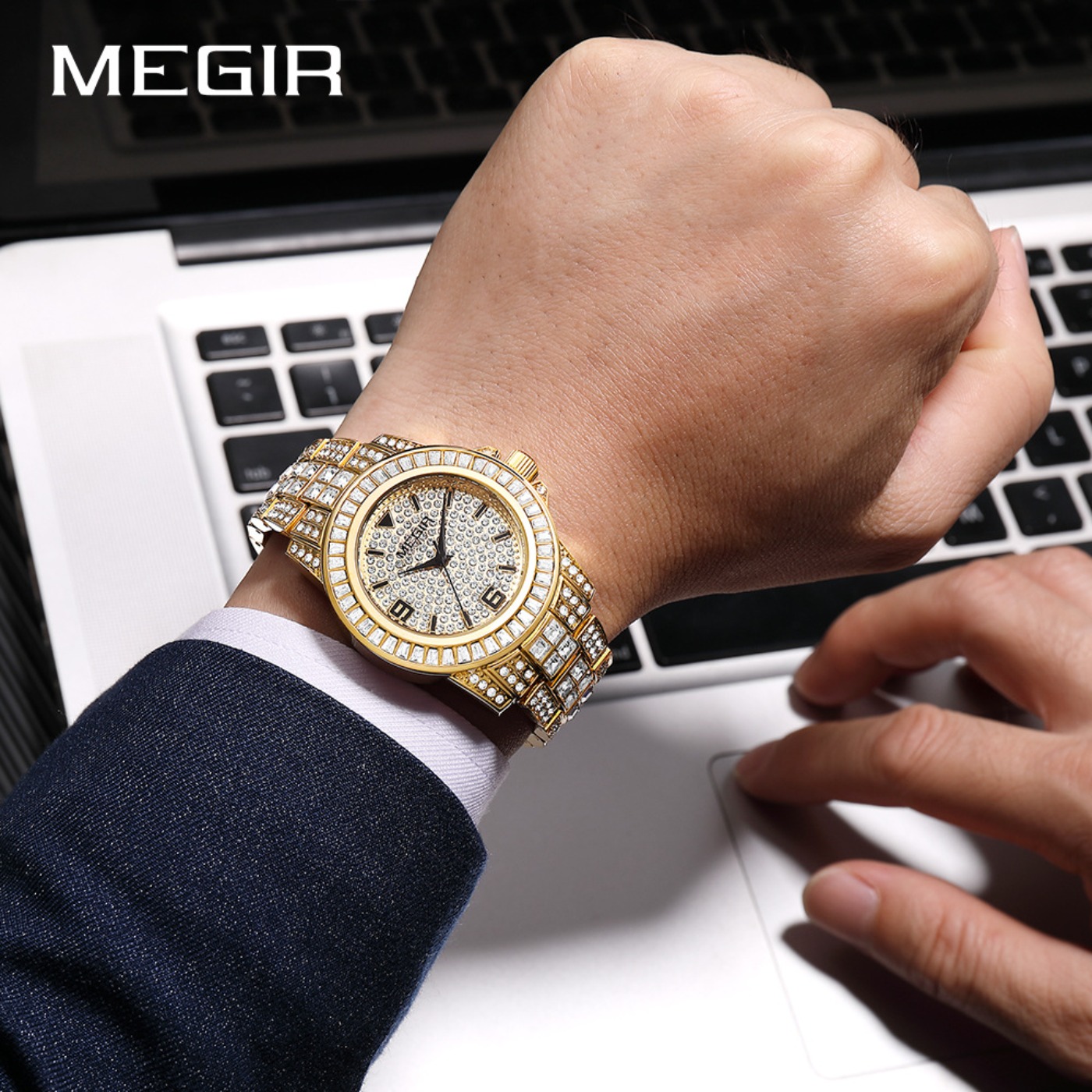 MEGIR Luxury Diamond Watches U - Luxury Watch Strap ulasan dan harga
