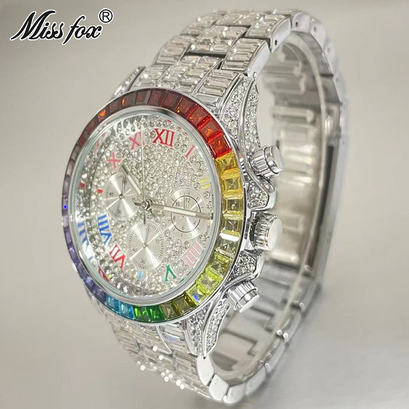 MISSFOX Luxury Iced Watch For  - Luxury Watch Affordable ulasan dan harga