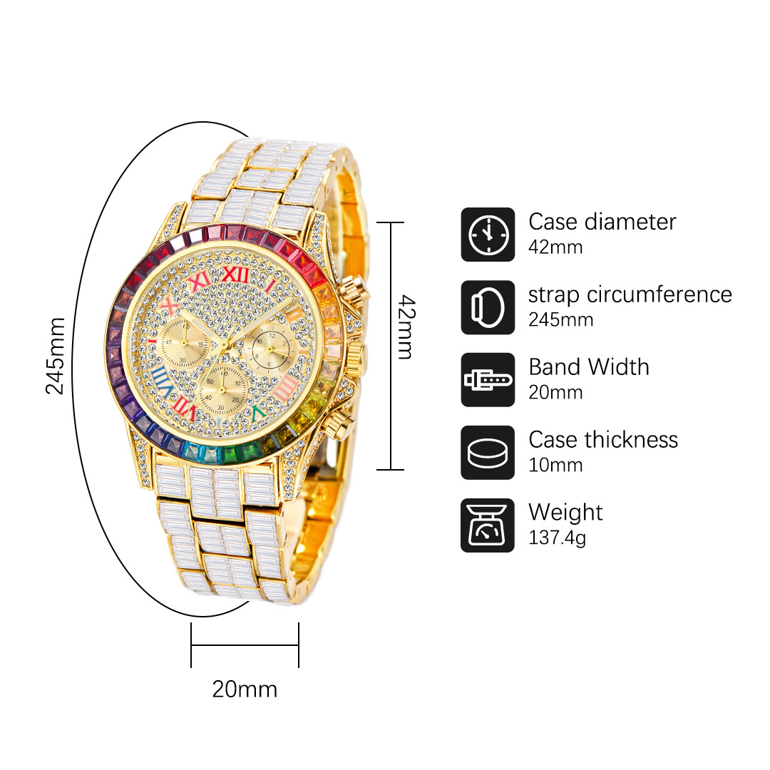 MISSFOX Luxury Iced Watch For  - Luxury Watch Affordable ulasan dan harga