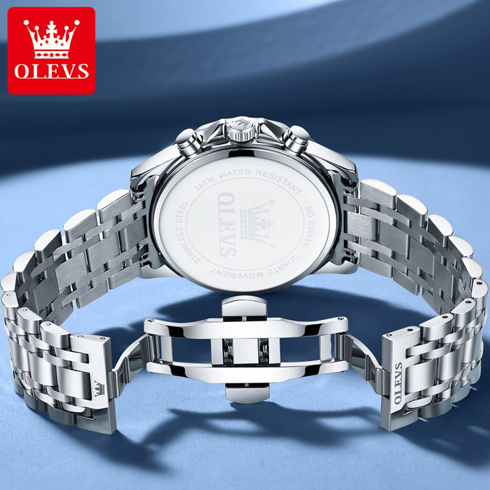 OLEVS 3653 Brand Moon Phase Ca - Luxury Watch Affordable ulasan dan harga