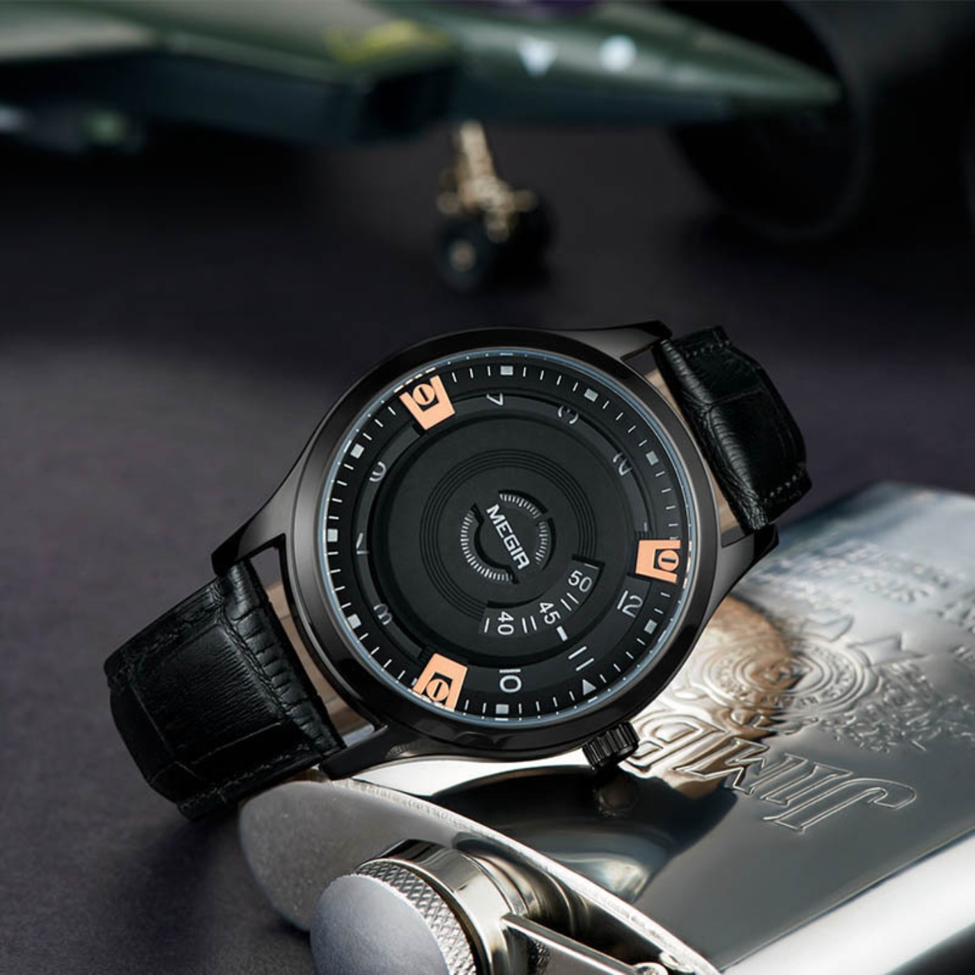 MEGIR Men Watches Luxury Leath - Luxury Watch Strap ulasan dan harga