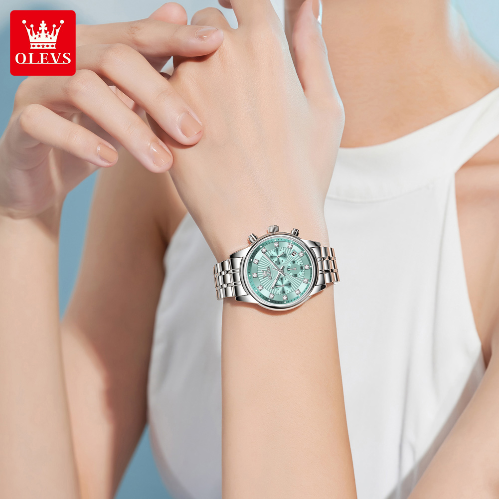 OLEVS Womens Watches Fashion L - Luxury Watch With Green Dial ulasan dan harga