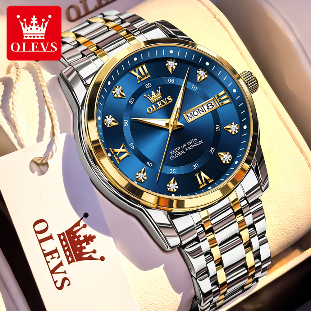 OLEVS Brand Fashion men's watc - Luxury Watch Business ulasan dan harga