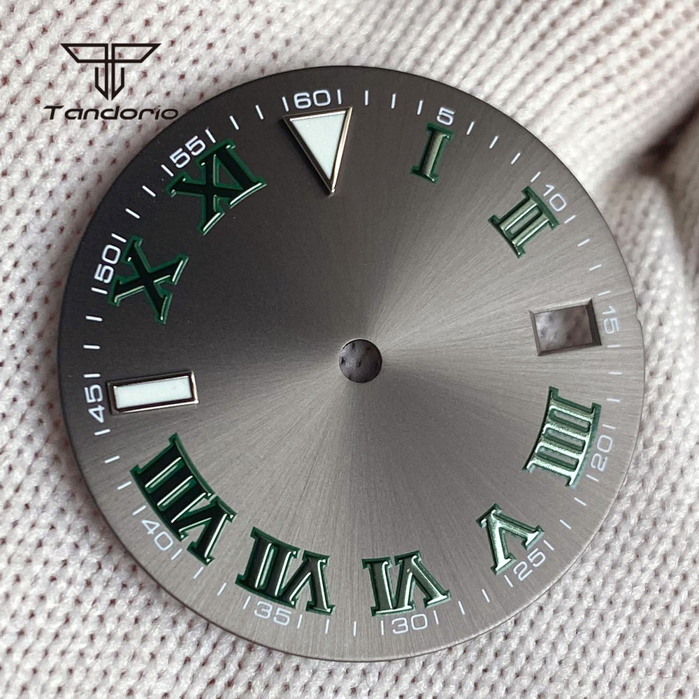 29mm Grey Sunburst Watch Dial  - Luxury Watch With Green Dial ulasan dan harga