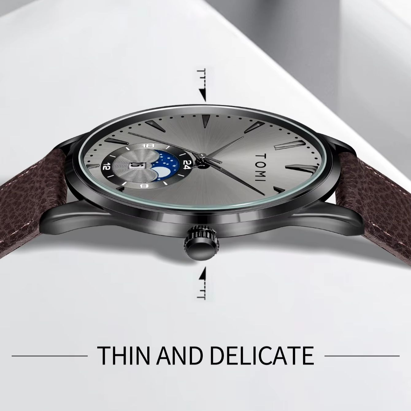 TOMI 2Pcs Men's Watch Gift Set - Luxury Watch Business ulasan dan harga