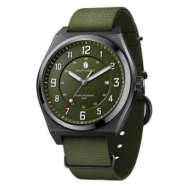 SAPPHERO Men's Sports Quartz W - Luxury Watch With Green Dial ulasan dan harga