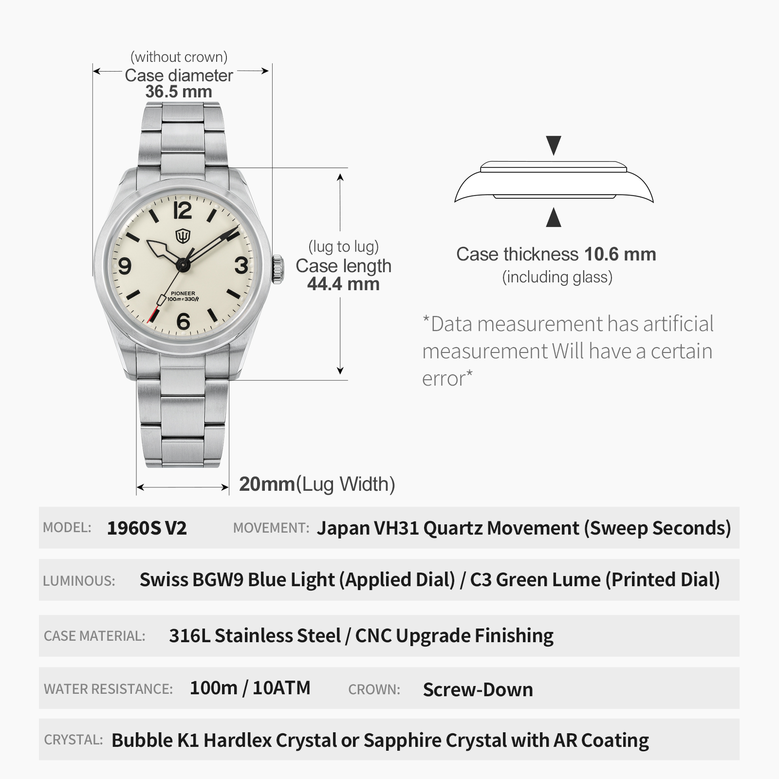 Watchdives WD1960S V2 Vintage  - Luxury Watch With Green Dial ulasan dan harga